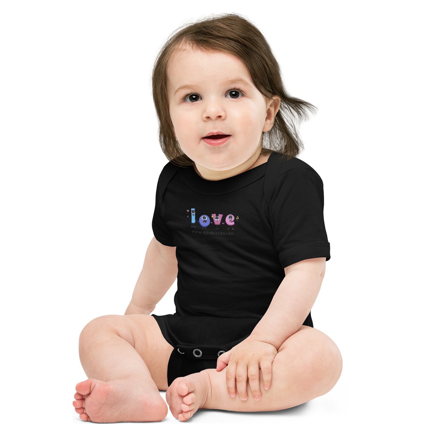 Alphabittles Love Baby short sleeve one piece