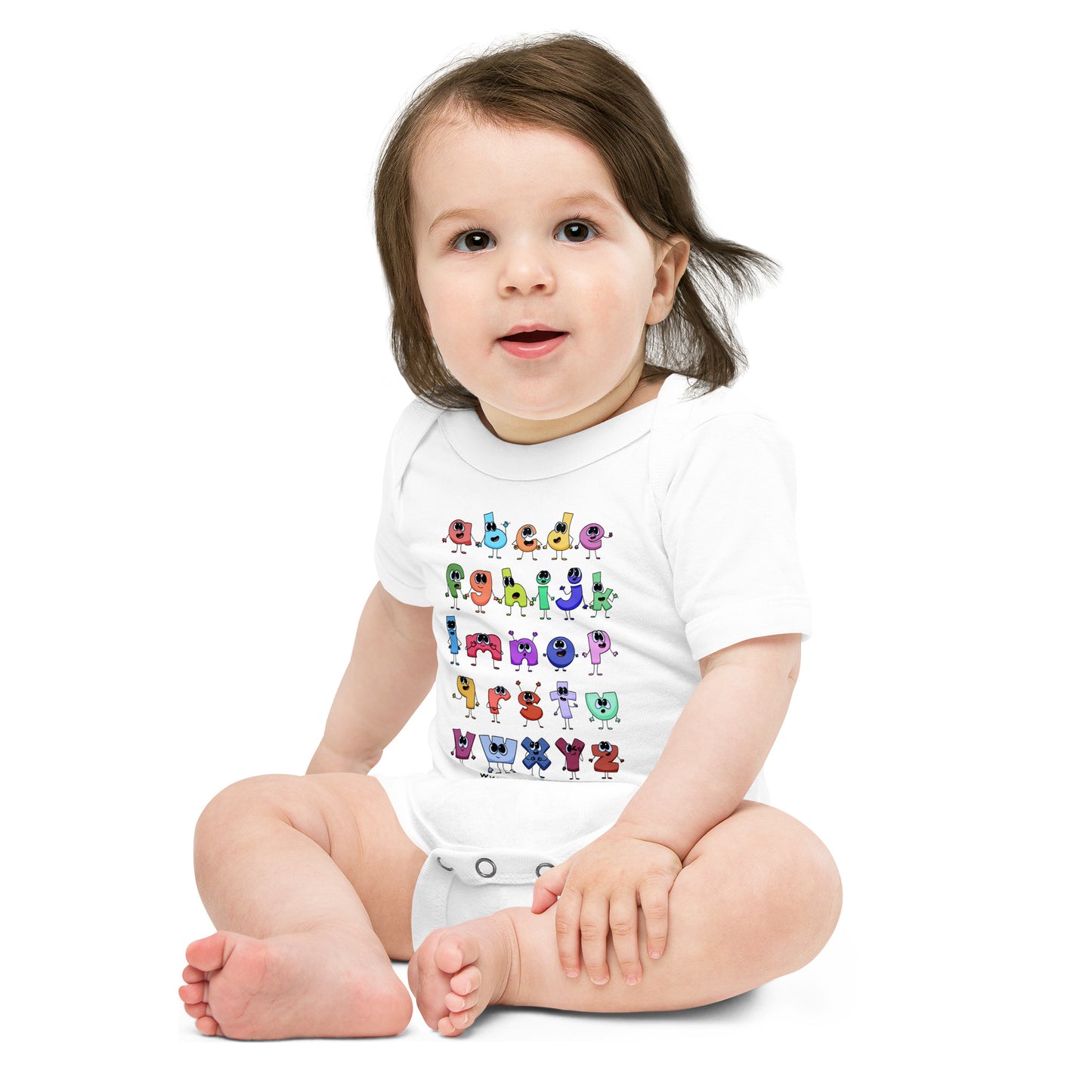 Alphabittles Letters Baby short sleeve one piece