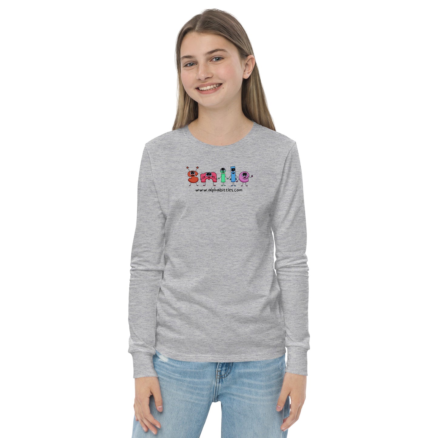 Alphabittles Smile Youth long sleeve tee